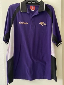 Baltimore Ravens NFL Pro Line Men's Short Sleeve Purple Polo Shirt Size Medium - Picture 1 of 6