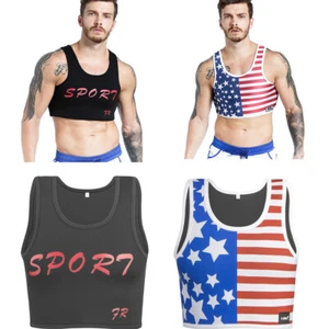 Para hombre Sujetador Deportivo Prendas para el torso sin mangas recortadas Chaleco Fitness Músculo Camisetas Prendas para club nocturno Disfraz - Imagen 1 de 28