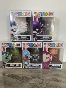 Pop Vinyl - Teen Titans -Robin 107 Raven 108 BeastBoy 109 Cyborg 110 Starfire111 - Picture 1 of 6