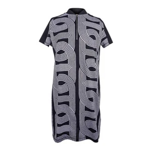 Hermes Jacquard Circuit 24 Kleid Schwarz Weiß 42 / 8 Neu - Bild 1 von 12