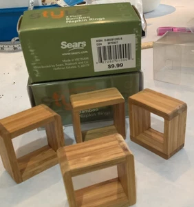 Bambus Serviettenringe 8er Set von Sears Neu im Karton - Bild 1 von 7