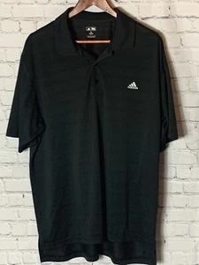 Adidas Mens XL Golf Shirt Black  - Picture 1 of 4