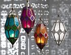 Hanging glass lantern tealight holder Moroccan style 28cm NEW