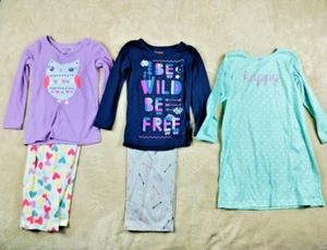 Girls' Pajamas Featuring 2 Long Sleeve Pants Sets and 1 Night Gown s (6/6x) - Picture 1 of 10