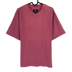 LA MARTINA Men Dark Pink Cotton Jersey Short Sleeves Crew Neck T Shirt Size L - Picture 1 of 12