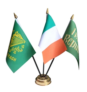 Ireland Triple Friendship Table Flag Set - Picture 1 of 4