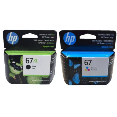 HP 67XL Black HP 67 Color Ink Combo Set Genuine - Image 1 of 3