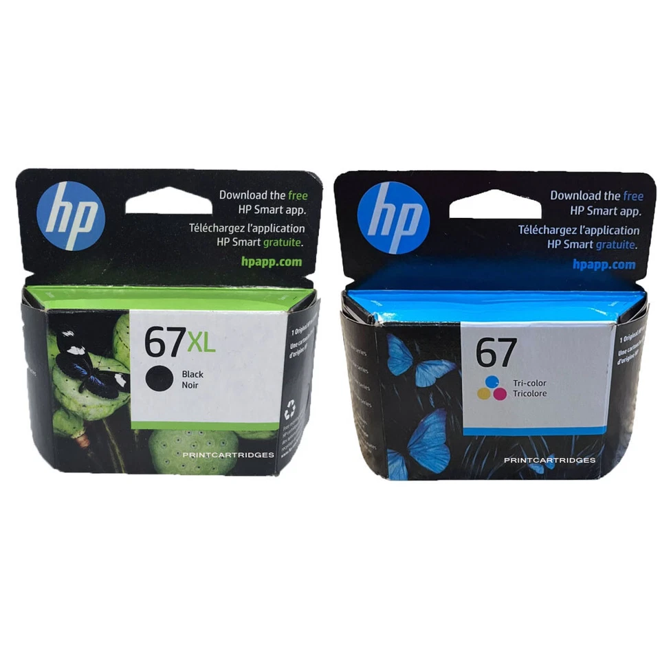 HP 67XL Black HP 67 Color Ink Combo Set Genuine - Image 1 of 3