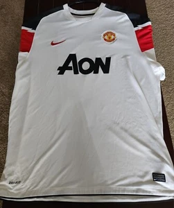 Manchester United Nike Dri-Fit Authentic 2011-12 Men's 2xl Road Kit/Jersey White - Picture 1 of 9