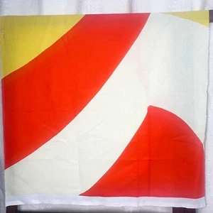Marimekko Savanni orange & yellow geometric swoops cotton fabric 31"x56" remnant - Picture 1 of 3