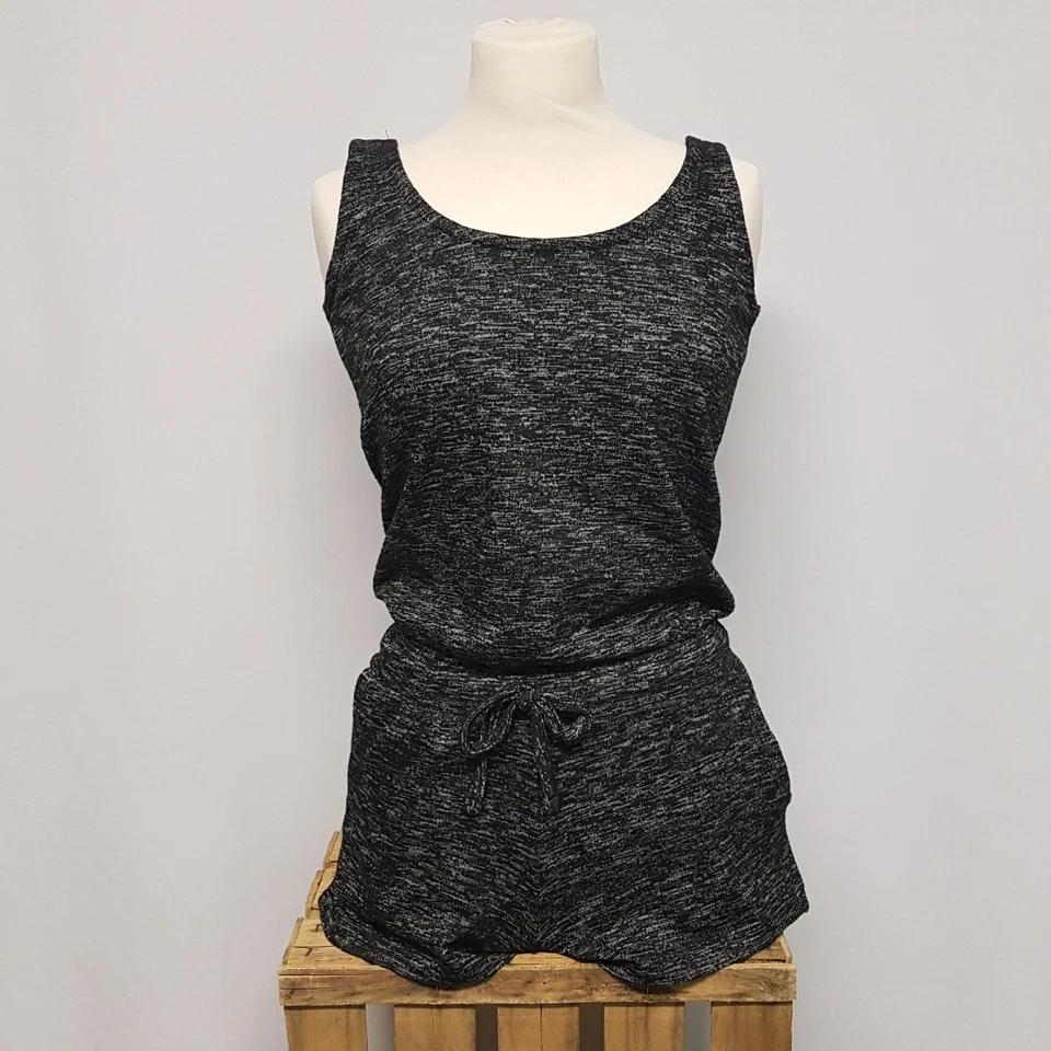 Urban Classics Ladies Melange Hot Jumpsuit darkgrey black TB1532 Overall grau - Bild 1 von 1