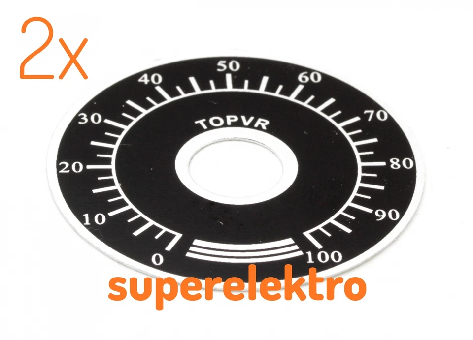 Potentiometer-Skalen-Scheibe Skalenscheibe Potiskala Poti-Skala Potenziometer-Sk