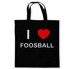 Tischkicker I Love Tragetasche wiederverwendbar Baumwolle Einkaufstasche - Bild 1 von 8