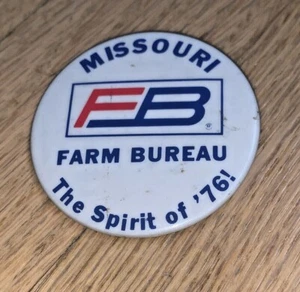 1976 MISSOURI FARM BUREAU Pulsante - Foto 1 di 2