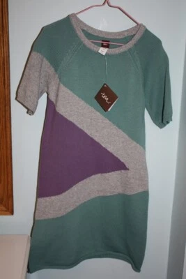 Nuevo con etiquetas Vestido Suéter Glaciar Colección Tea Niñas Talla L 8-10 SS Azul Gris Púrpura Foto 1 de 4