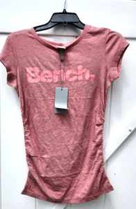 Bench Deckstar II Sparkly Logo T-Shirt Pink Größe Small Neu mit Etikett - Bild 1 von 2