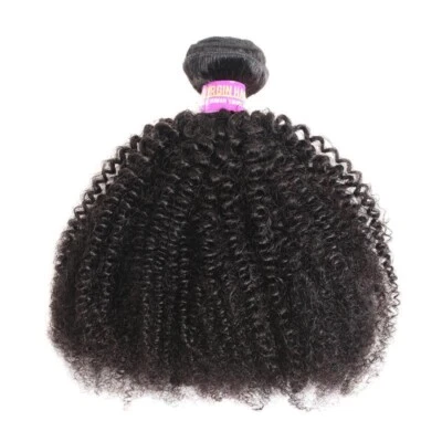 Afro Kinky Rizado Brasileño 100% Cabello Humano Un Paquete 10-30 pulgadas Negro Natural Foto 1 de 4