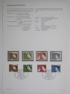 Dt. Bundespost Ministerkarte Typ IV 1975 Din A 5 Mi.Nr. 826-829 Frauen - Picture 1 of 1
