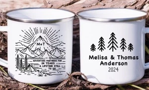 Taza cámper 24 aniversario boda montaña senderismo aventura pareja regalo - Imagen 1 de 7