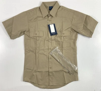 NEW PROPPER MENS SMALL REG F5350 KINETIC SHORT SLEEVE SHIRT F5350 KHAKI SMALL - Image 1 of 2
