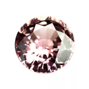 Certified 4.09mm Natural Unheated Peach Sapphire 0.34ct VVS Madagascar Round - Picture 1 of 2