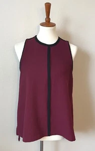 Madewell Deep Maroon Sleeveless Shirt Top Woman Size S  - Picture 1 of 6
