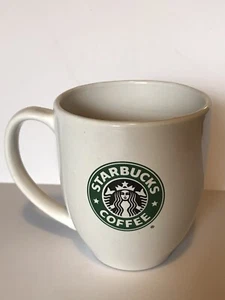 Starbucks 2010 14 oz Coffee Mug White with Small Green Mermaid Siren Logo - Picture 1 of 6