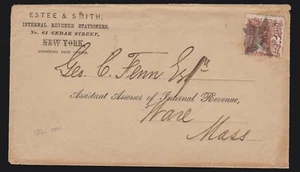 US 113 2c on Printed Matter Cover w/ Enclosure & Fancy Star Cancel - Picture 1 of 3