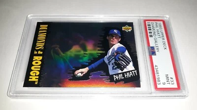 1993 Upper Deck Diamond Gallery Card #33 Phil Hiatt Graded PSA 9 Mint Pop 1 - Image 1 of 2