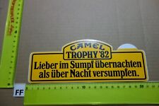 Alter Aufkleber Zigaretten Motorsport CAMEL TROPHY 1982 Spruch Sumpf
