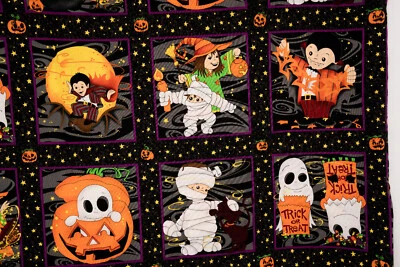 Halloween Fabric Trick or Treat Children Wearing Costumes 42" Wide x 3.55 Yds - Image 1 of 4