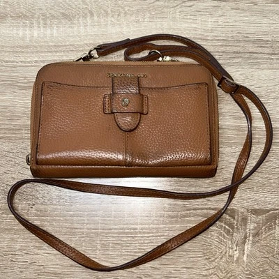 Spartina 449 Leather and Linen Crossbody Phone And CC Wallet - Image 1 of 4