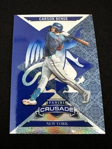 Panini Crusade Carson Benge 2025 azul hielo agrietado #26 Mets - Imagen 1 de 3