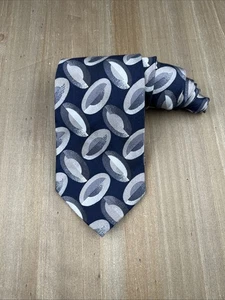 ALFANI Silk Tie Made in USA Designer Geometric Blue/Gray W3.75xL56 Luxury - Foto 1 di 5