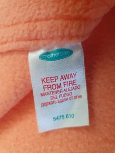 Manta polar Mothercare 5475610 naranja melocotón 140x180 cm cuna cuna vintage - Imagen 1 de 9