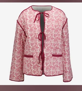 NWT Elle Frida Liberty Floral Quilted Tie Bow Jacket RRP £119 Sold Out - UK 14 - Picture 1 of 2