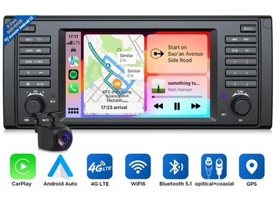Eonon E39X6S Android 13 8-Kern Autoradio 7" QLED GPS Navi DSP für BMW 5er E39 M5 - Bild 1 von 4