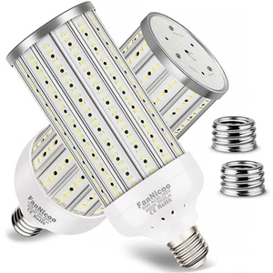 2 Pack 500W Equivalent LED Corn Light Bulb 5500 Lumen 6500K 60W Large Area Co... - Picture 1 of 6