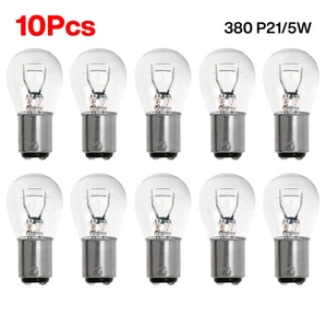 10 x Genuine 380 Bulbs Brake, Stop, P21/5W Tail Light Bulbs Warm White - Picture 1 of 3