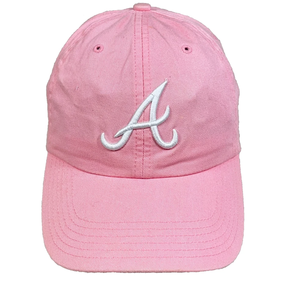 Gorra Atlanta Braves Correa Trasera Rosa Logo Liso Ajustable MLB Mujeres Damas Foto 1 de 4