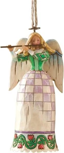 Jim Shore Angel Ornament With Flute Hand-Painted Resin Hanging Figurine - Picture 1 of 2