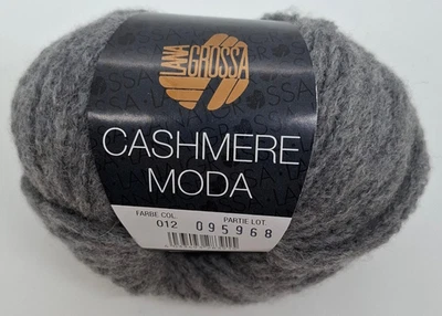 (278€/kg): 25 g LG CASHMERE MODA, Kettstruktur, Pt. 095968 Fb. 012 grau #7917 - Bild 1 von 2