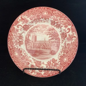 Wedgwood Pink St. Pauls School The New Chapel Enlarged 1928 Dinner Plate 10 3/8” - Picture 1 of 7