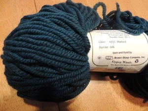 Brown Sheep Co *NATURE FILATO* 100% filato di lana 3 strati 7 oz/200 g blu Maiyard Bulky - Foto 1 di 4