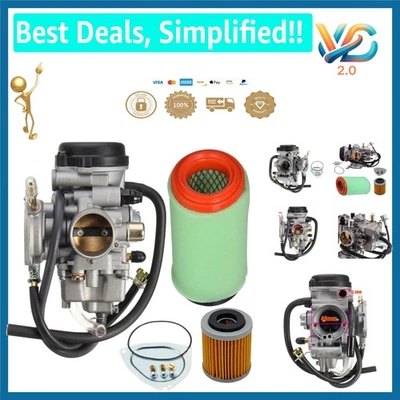 Durable Bolt-On Carburetor for Yamaha Big Bear 400/250 with Filters (2000-2004) Foto 1 de 4