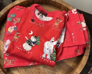 Pottery Barn Kids Rudolph Reindeer Long Pajamas, Size 6 Christmas FLAW READ - Picture 1 of 9