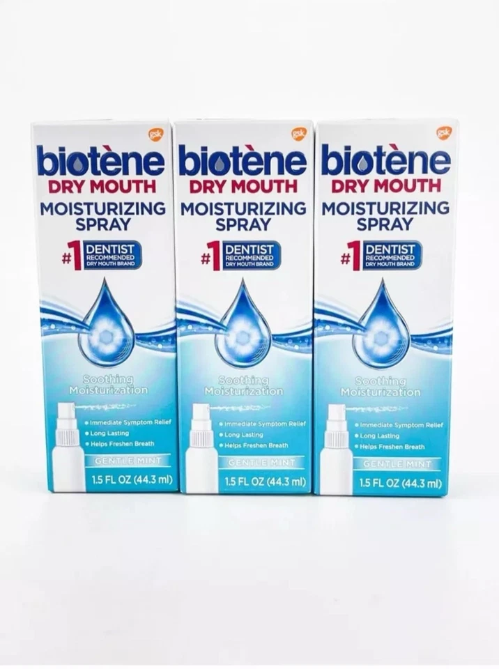  Spray Hidratante Boca Seca Bioteno, Menta Suave, 1.5 fl oz Nuevo; Paquete de 3 Foto 1 de 1