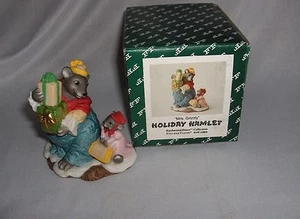 Figura Fitz & Floyd Mrs. Grizzly Holiday Hamlet 1993 nueva en caja rara - Imagen 1 de 2