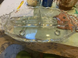 Fostoria three section glass bowl gorgeous - Picture 1 of 3