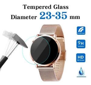 9H Tempered Glass Screen Protector Film for Round Smart Watch Face ALL SIZES - Picture 1 of 24